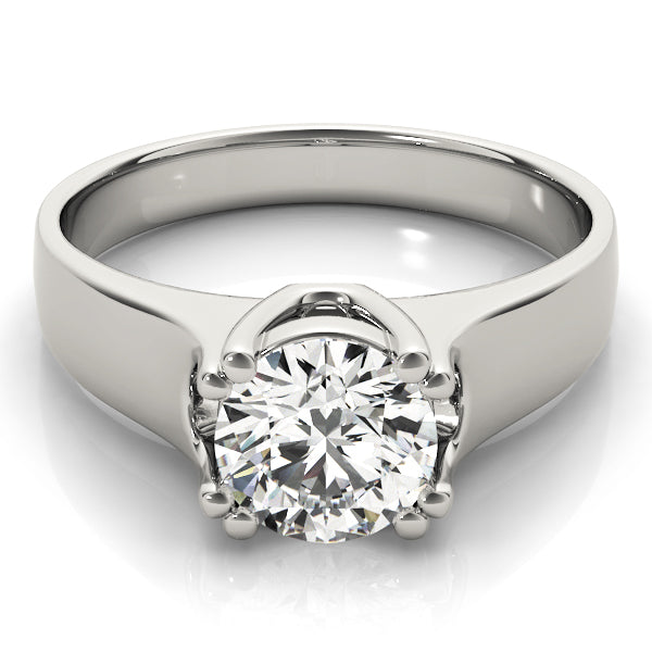 18K White Gold 1ct Diamond Solitaire Engagement Ring
