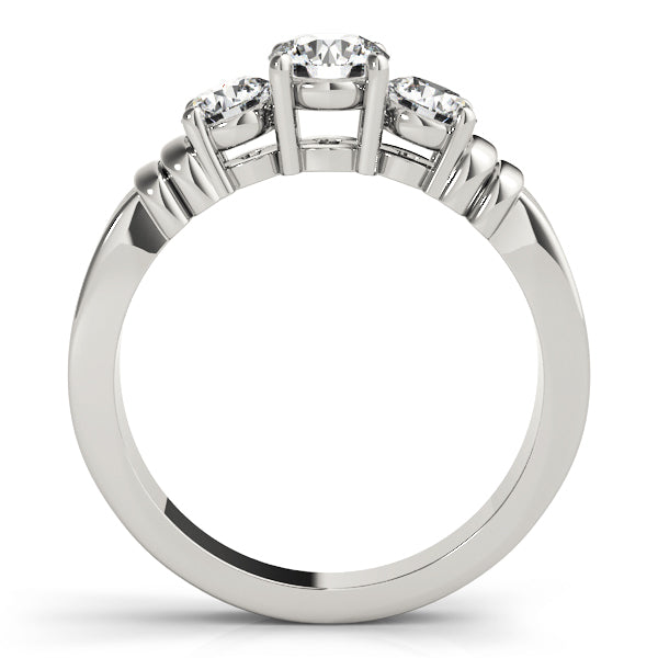 14K White Gold 1 CT Round Diamond Engagement Ring