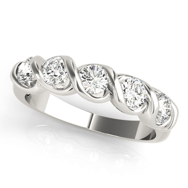 18K White Gold 1 CT Diamond Wedding Ring