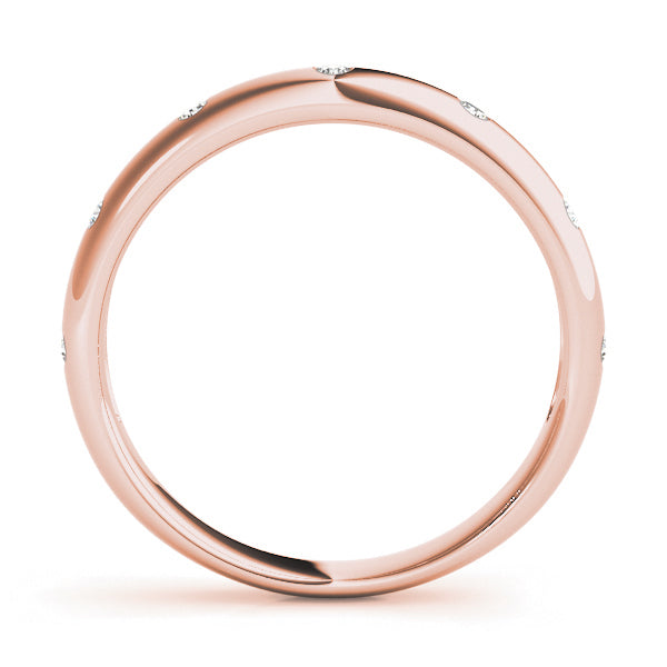 14K Rose Gold 7-Diamond Wedding Ring