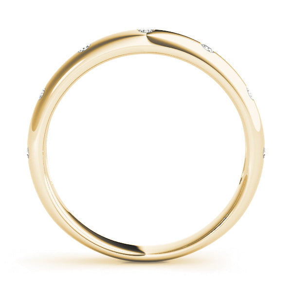 18K Yellow Gold Multi-Diamond Wedding Band