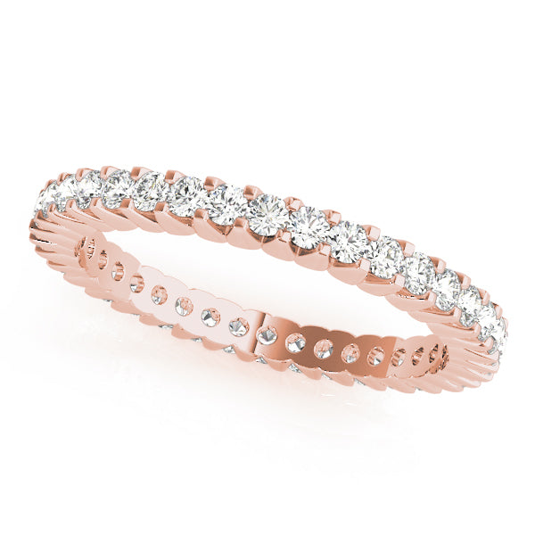 14K Rose Gold Diamond Wedding Ring 3/4 CT
