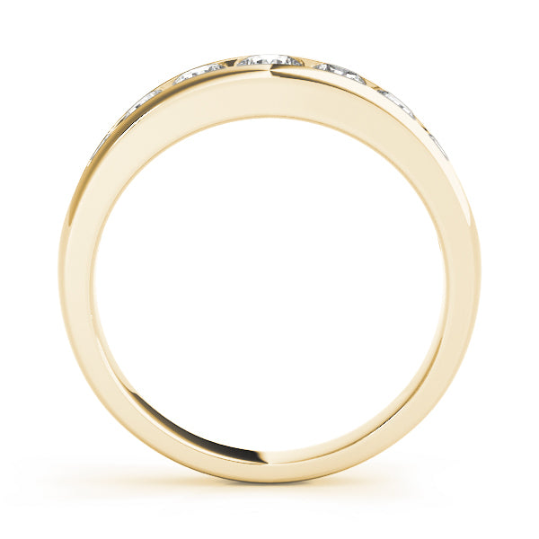 18K Yellow Gold Diamond Wedding Band 1 ctw