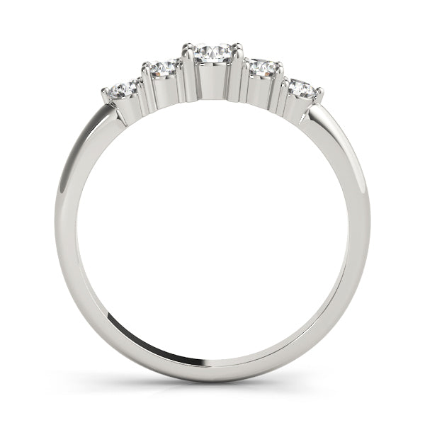 Platinum 0.45 CT Round Diamond Wedding Band