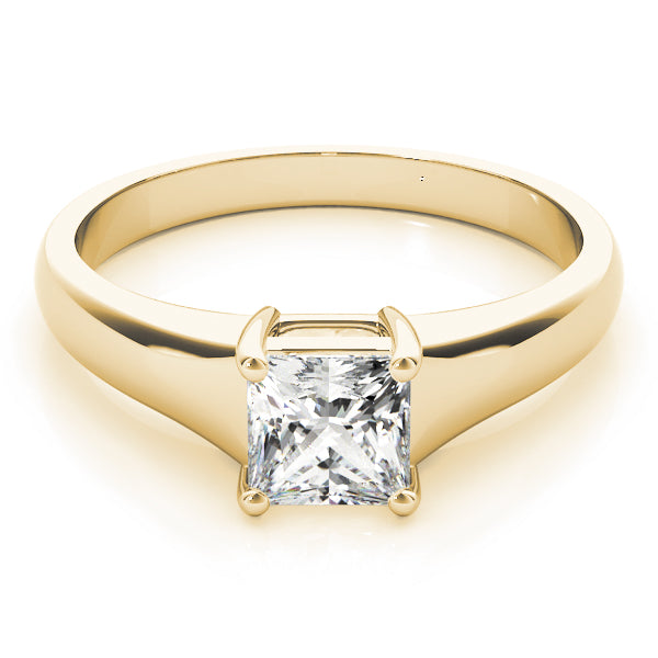 18K Yellow Gold Diamond Solitaire Engagement Ring