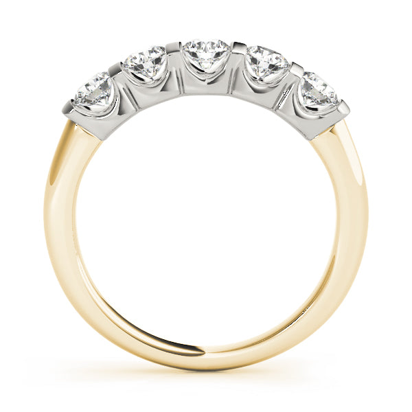 18K Yellow Gold 5-Stone Diamond Wedding Ring