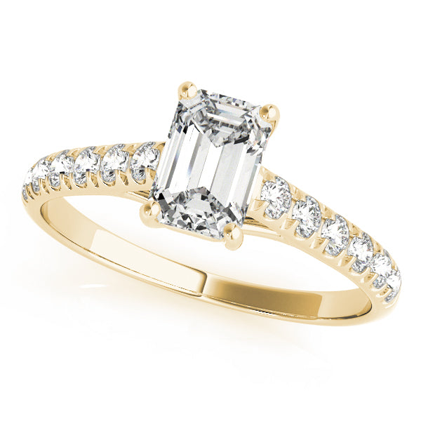 14K Yellow Gold 1/2 ct tw Trellis Diamond Engagement Ring