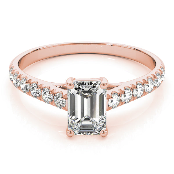18K Rose Gold 1/2 ct tw Trellis Diamond Engagement Ring