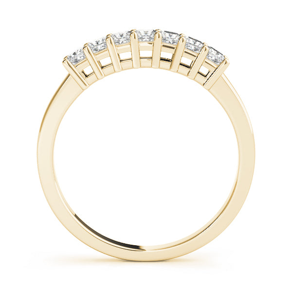 14K Yellow Gold Square Diamond Wedding Ring