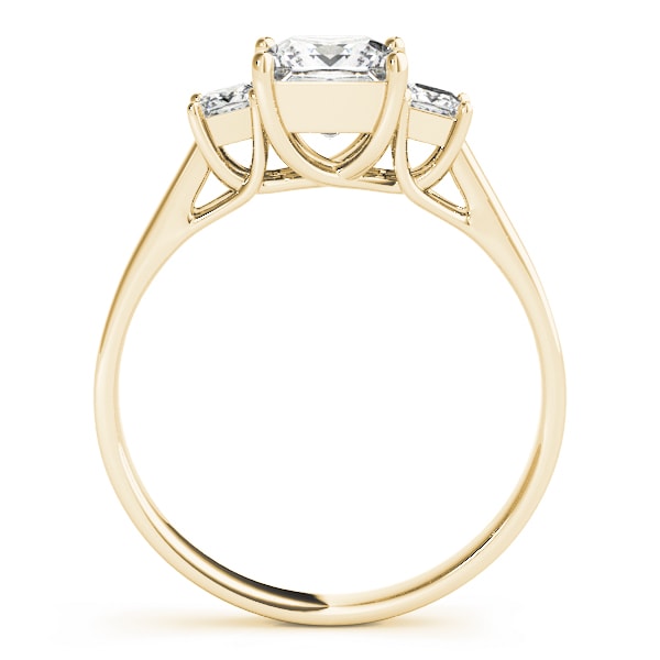 18K Yellow Gold 1 ct tw Three Stone Diamond Engagement Ring