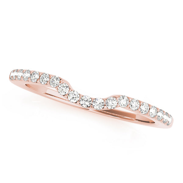 18K Rose Gold 1/5 ctw Diamond Wedding Band