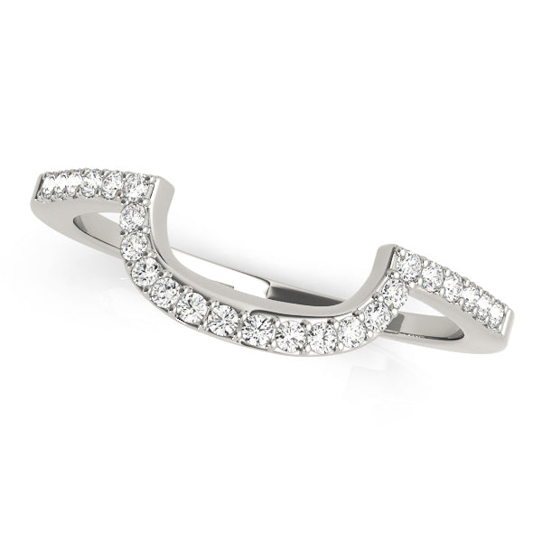 Platinum White Diamond Wedding Ring with 20 Stones