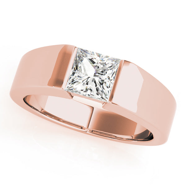 14K Rose Gold Diamond Solitaire Engagement Ring