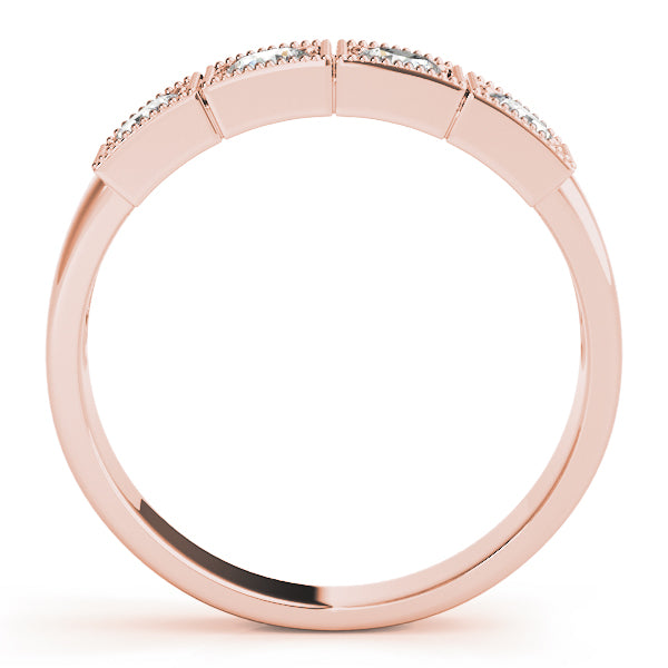 14K Rose Gold 0.36ctw Round Diamond Three-Stone Ring