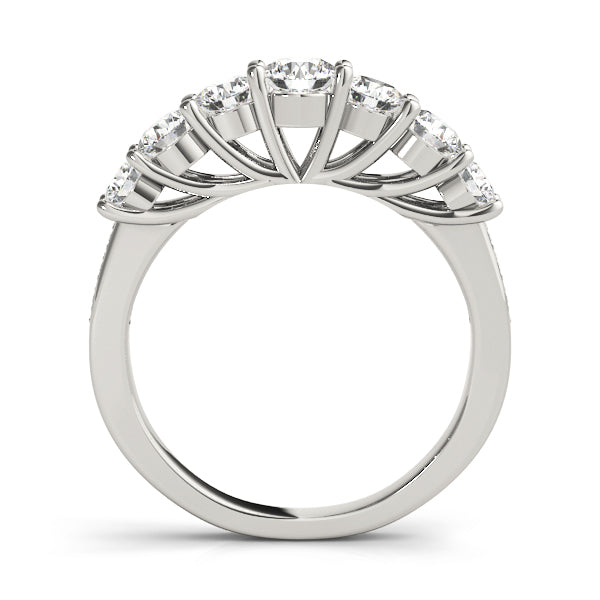 14K White Gold Round Diamond Wedding Ring