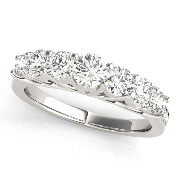 14K White Gold Round Diamond Wedding Ring