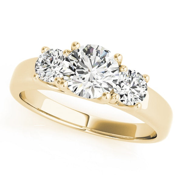 14K Yellow Gold 1 ct tw Three Stone Diamond Engagement Ring
