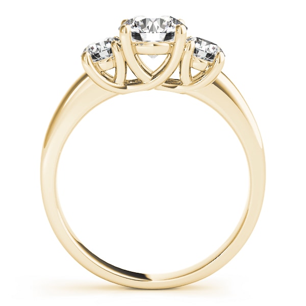 18K Yellow Gold 1 ct tw Three Stone Diamond Engagement Ring