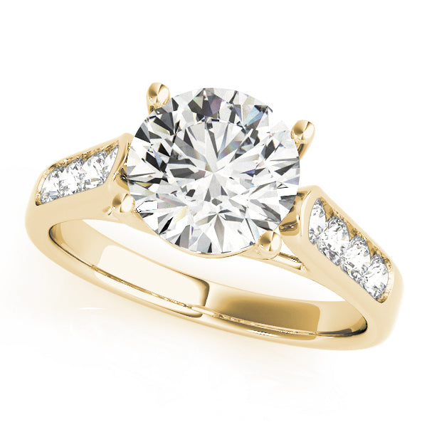 18K Yellow Gold 1 3/8 ct tw Trellis Diamond Engagement Ring