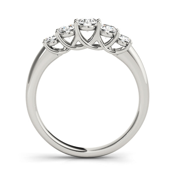 18K White Gold Round Diamond Wedding Ring