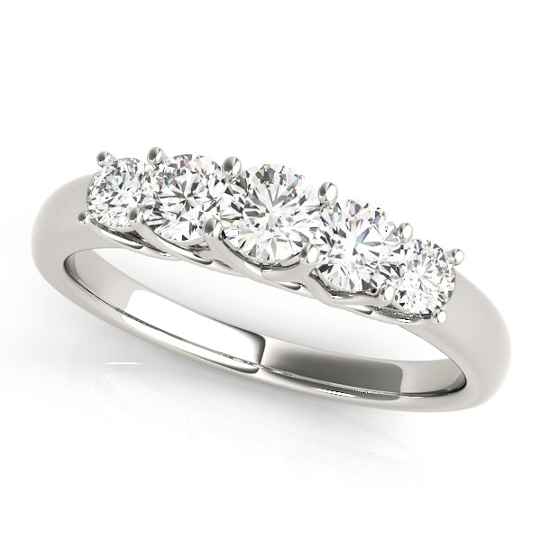 Platinum 1 CT Round Diamond Wedding Band