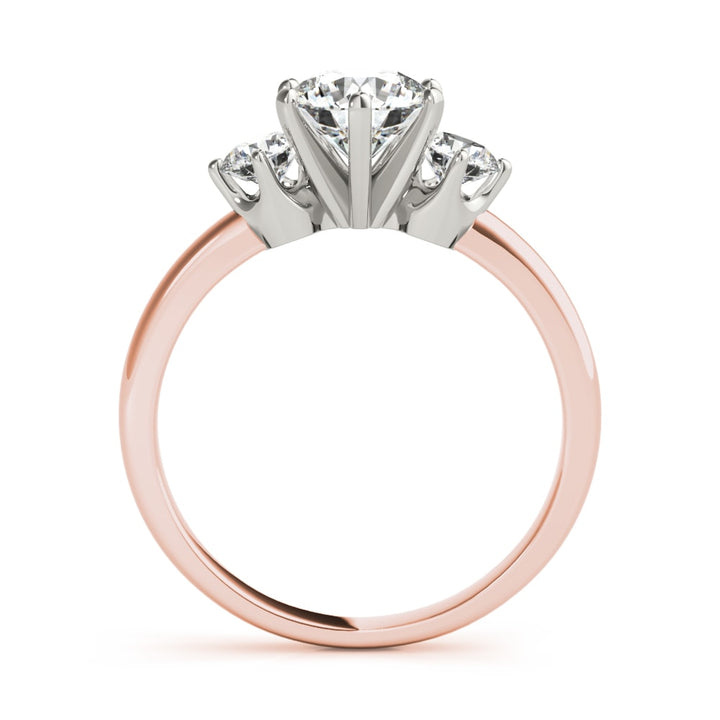 18K Rose Gold 1/2 ct tw Three Stone Diamond Engagement Ring