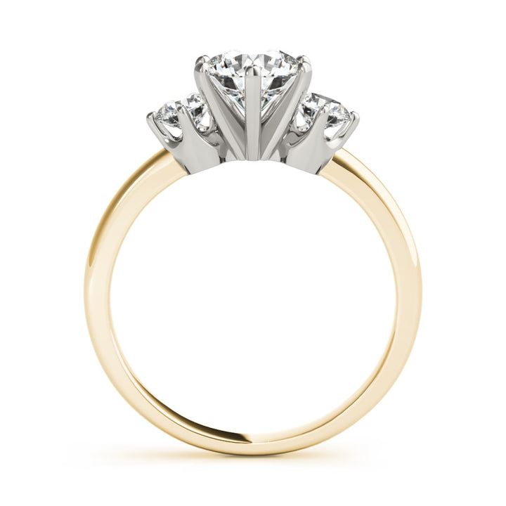 14K Yellow Gold 1/2 ct tw Three Stone Diamond Engagement Ring