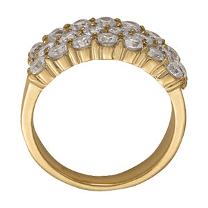 18K White Gold Round Diamond Fashion Ring