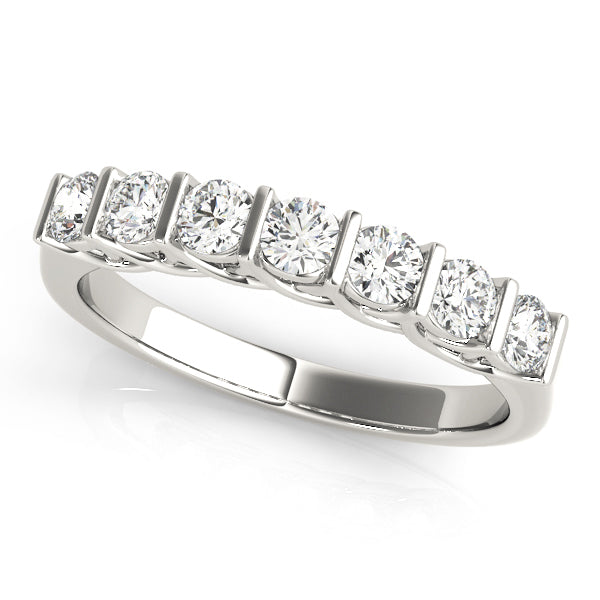 7-Stone Round Diamond Wedding Band