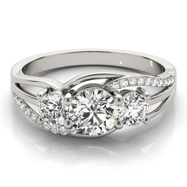 Three Stone Diamond Engagement Ring