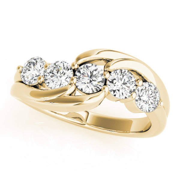 14K Yellow Gold 1 ct Diamond Wedding Ring