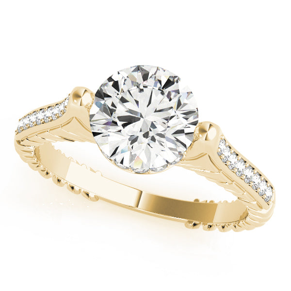 18K Yellow Gold 1 1/6 ct tw Vintage Diamond Engagement Ring