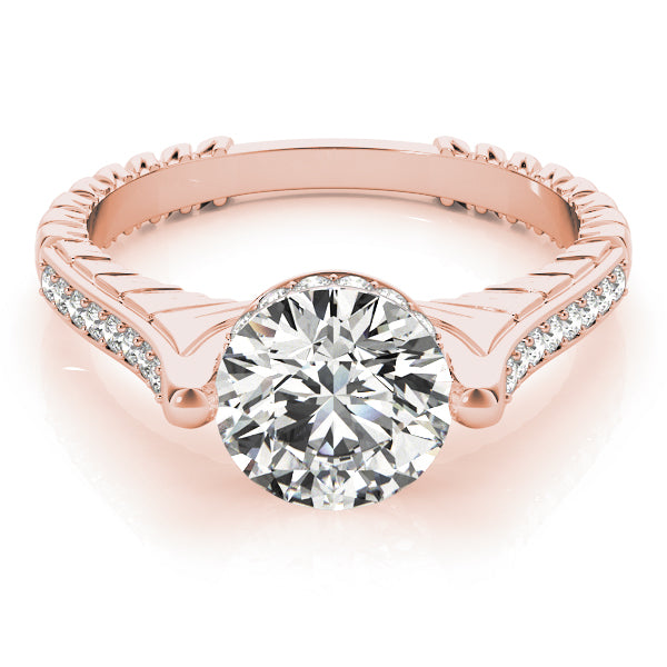 14K Rose Gold 1 1/6 ct tw Vintage Diamond Engagement Ring