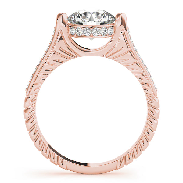 14K Rose Gold 1 1/6 ct tw Vintage Diamond Engagement Ring