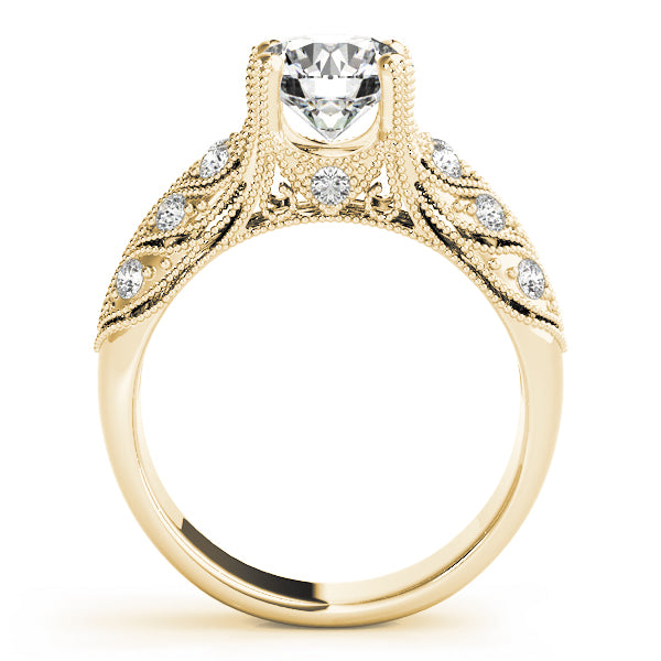 18K Yellow Gold 1 3/4 ct tw Vintage Diamond Engagement Ring