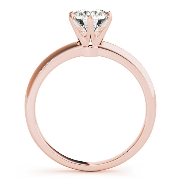 18K Rose Gold 1ct Round Diamond Solitaire Ring