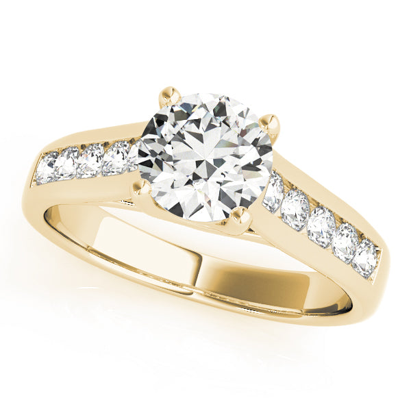 14K Yellow Gold 1 3/8 ct tw Trellis Diamond Engagement Ring