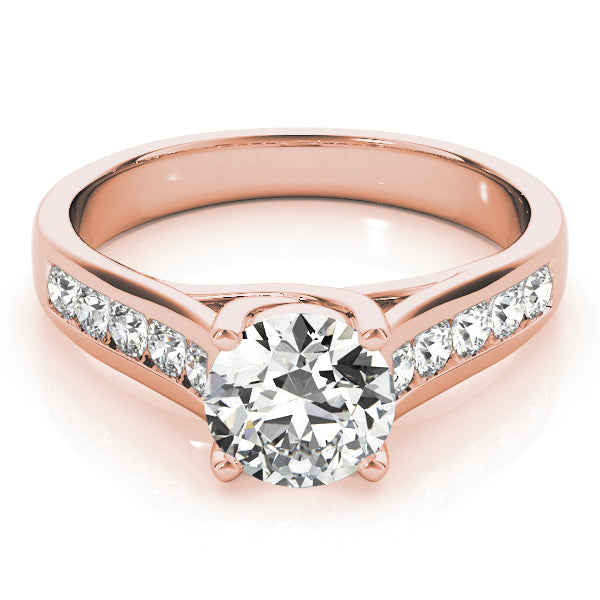 18K Rose Gold 1 3/8 ct tw Trellis Diamond Engagement Ring