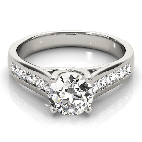 Platinum 1.38ctw Round Diamond Engagement Ring