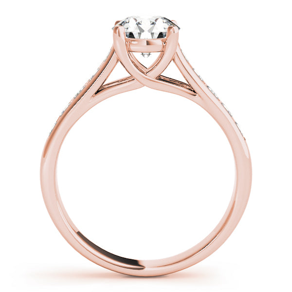 14K Rose Gold 1 3/8 ct tw Trellis Diamond Engagement Ring