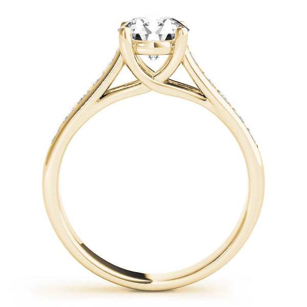14K Yellow Gold 1 3/8 ct tw Trellis Diamond Engagement Ring
