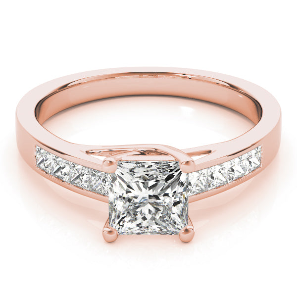 18K Rose Gold 1 ct tw Trellis Diamond Engagement Ring