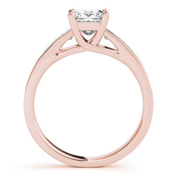 18K Rose Gold 1 ct tw Trellis Diamond Engagement Ring