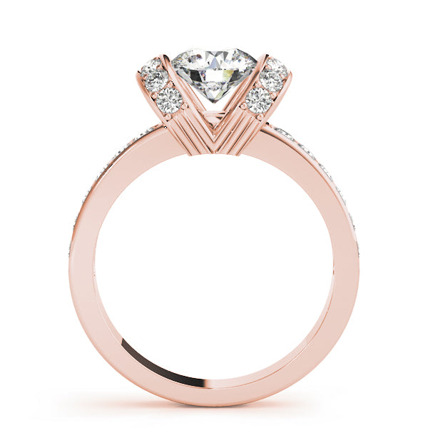 14K Rose Gold 1.5ctw Round Diamond Engagement Ring