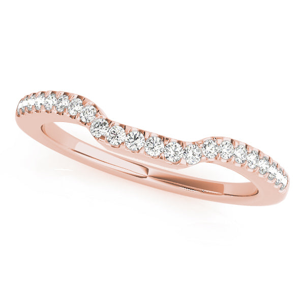 14K Rose Gold 0.18ctw Diamond Wedding Band