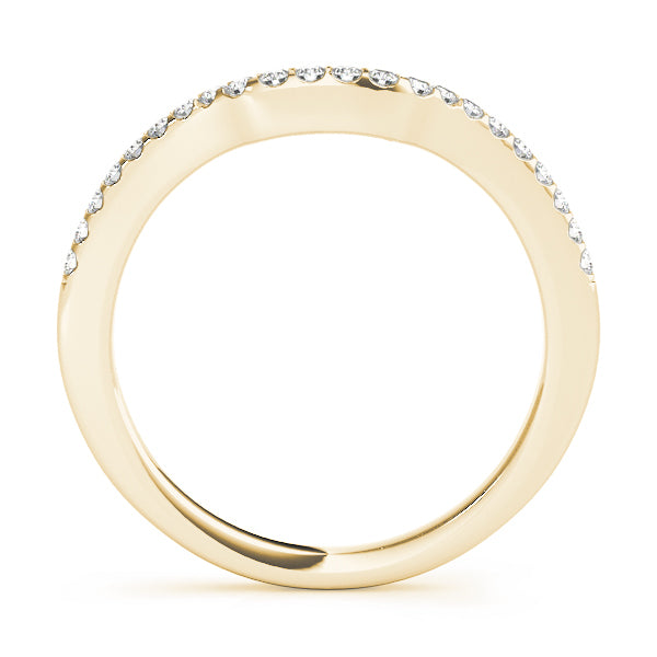 18K Yellow Gold 1/5 ct Diamond Wedding Band