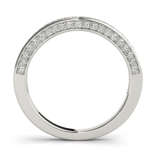 18K White Gold Round Diamond Wedding Ring
