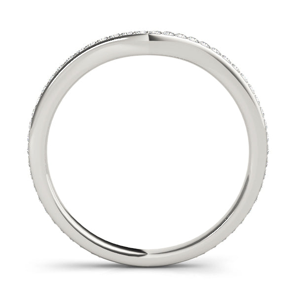 18K White Gold Multi-Diamond Wedding Ring