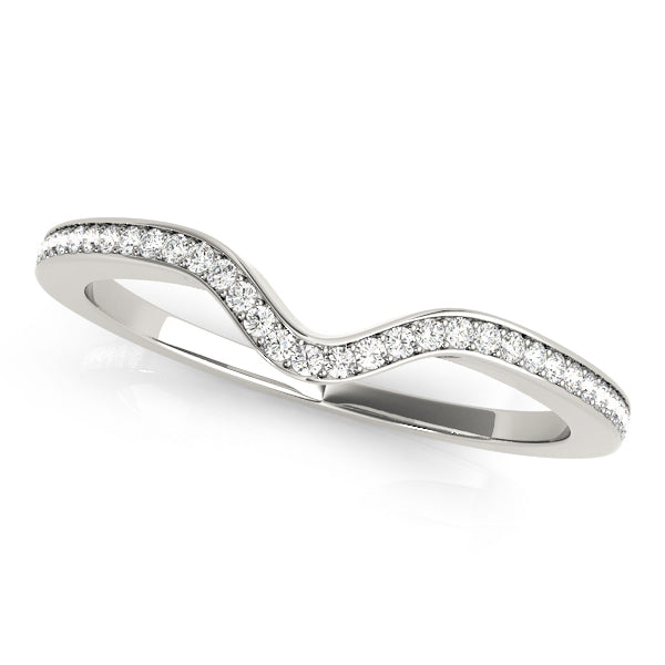 18K White Gold Multi-Diamond Wedding Band