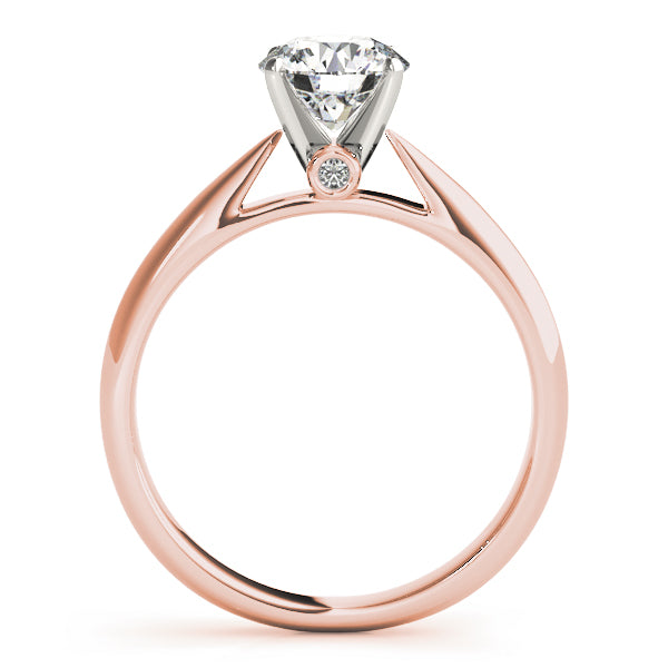 18K Rose Gold 1 ct Round Diamond Solitaire Ring